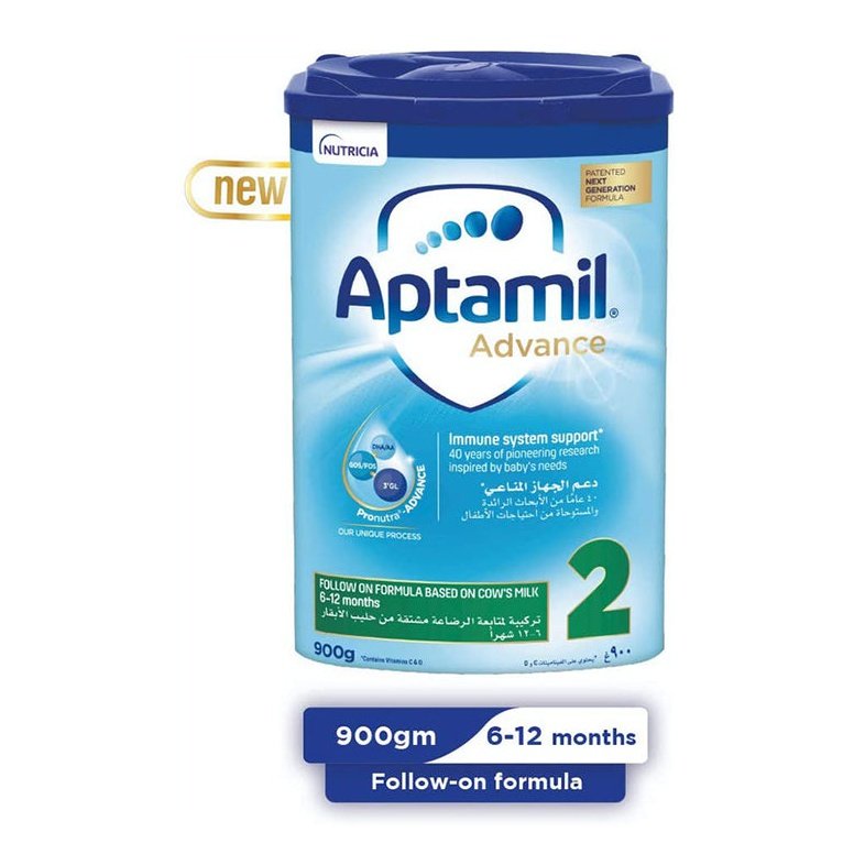 Shop Aptamil Advance 2 Next Generation Infant Formula Milk, 900g Online  from Med7 Online