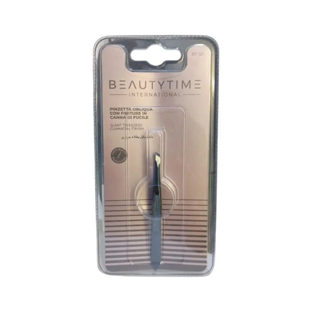 BT121 Slant Tweezers Gunmetal