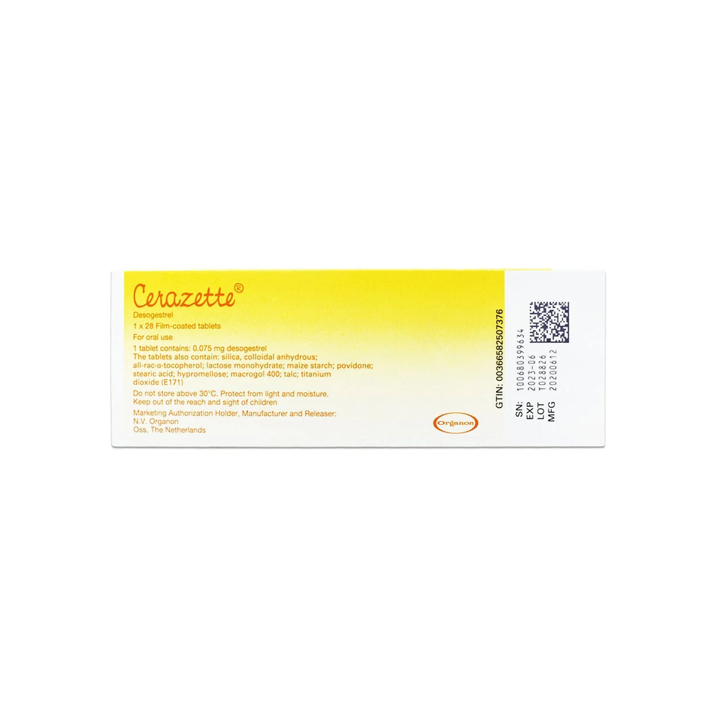 CERAZETTE 0.075MG FILM COATED TAB 28s