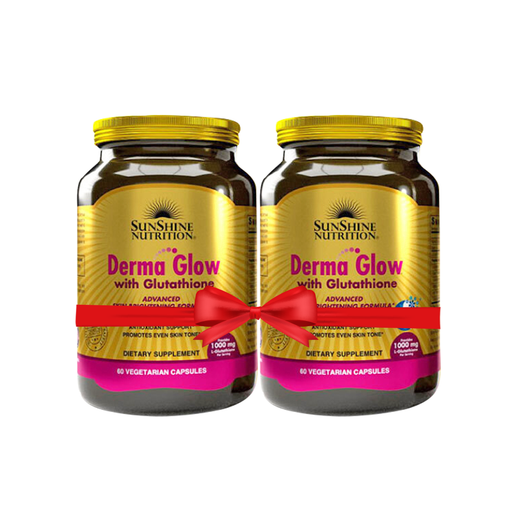 كبسولات Derma Glow من SUNSHINE NUTRITION مع الجلوتاثيون 1000 مجم، 60 كبسولة