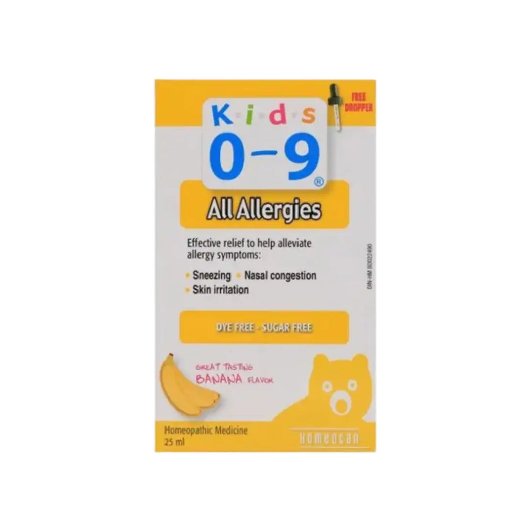 Kids 0-9 All Allergies Drops 25ML Banana Flavor