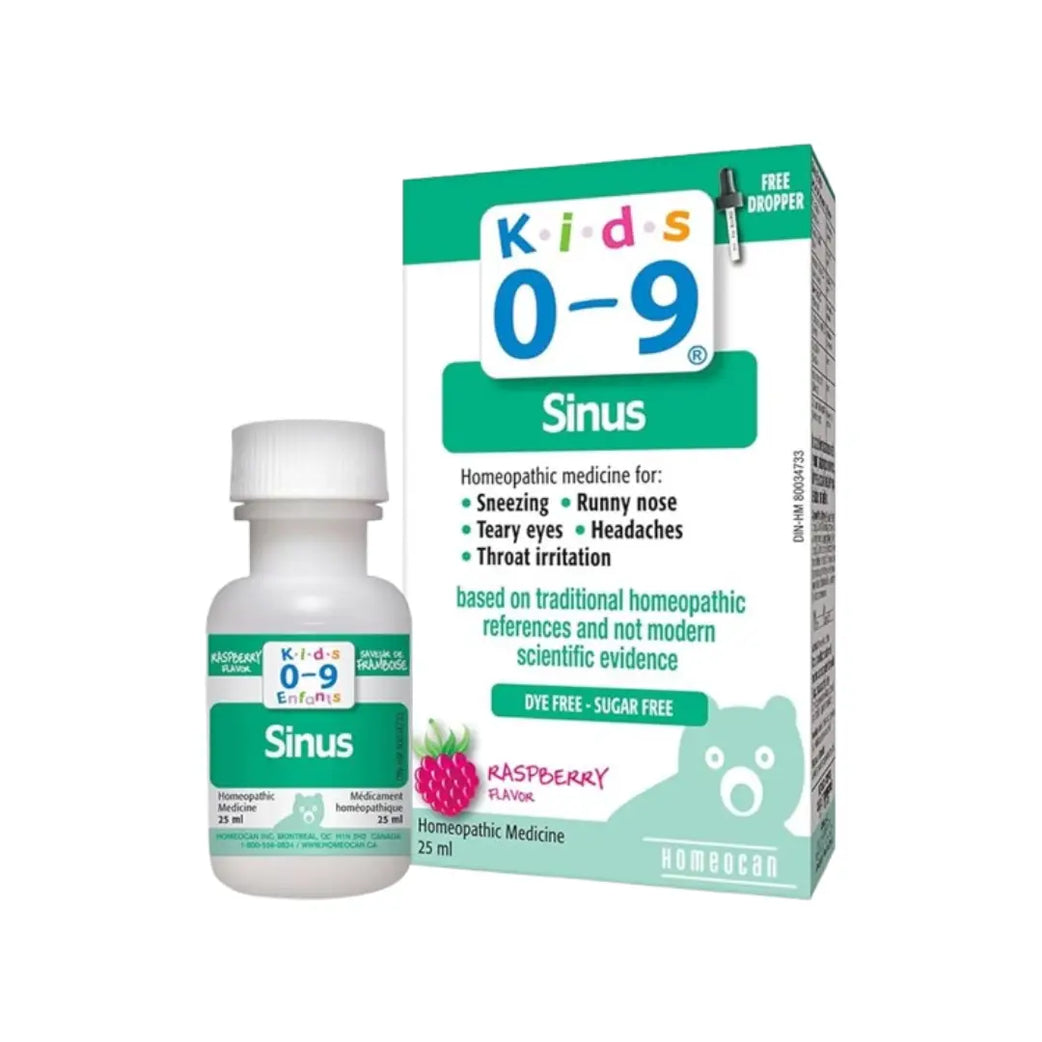 Kids 0-9 Sinus Oral Drops 25 ML Raspberry Flavor