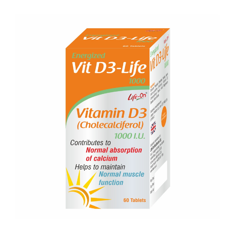 LIFE ON ENERGIZED VIT D3 LIFE 1000IU TAB 60s