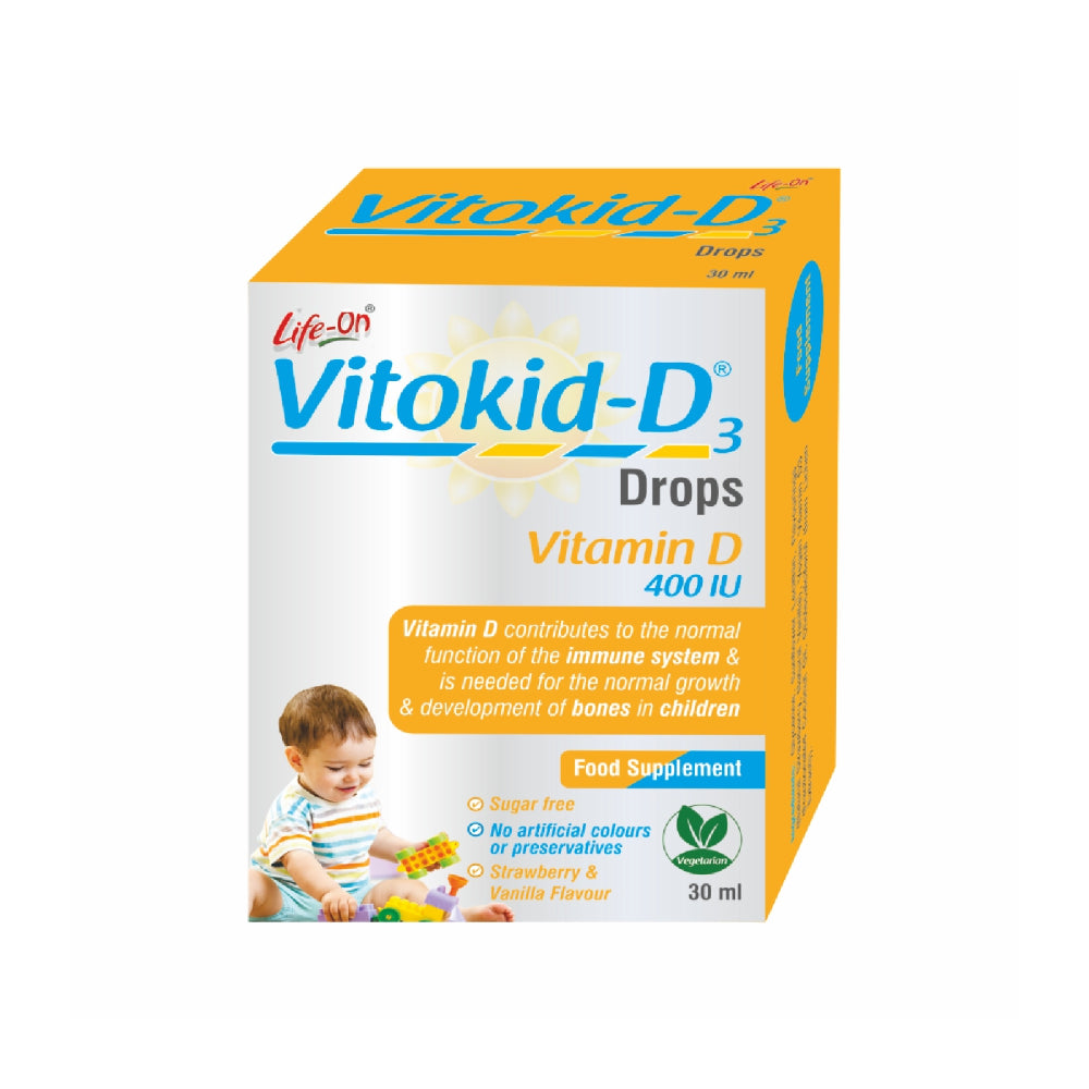 LIFE ON VITOKID D3 400IU DROPS 30ML