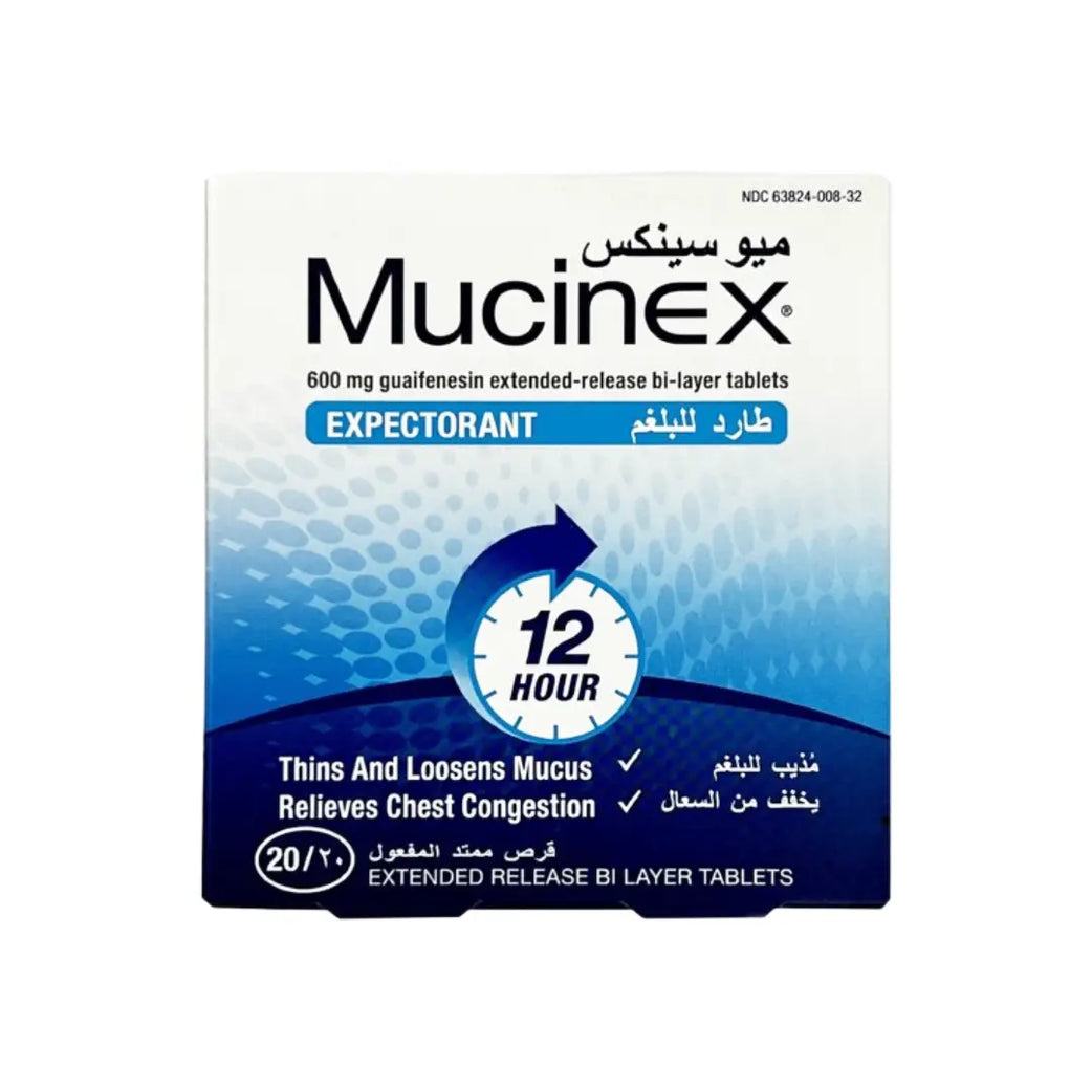 Mucinex Expectorant 600MG Tab 20s