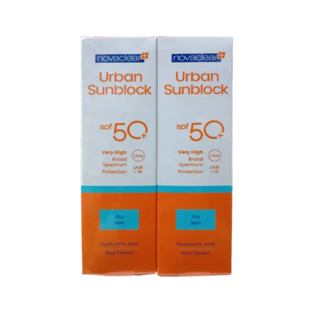 NOVACLEAR Urban Sunblock Dry Skin SPF50 40ml 1+1 Promo Pack