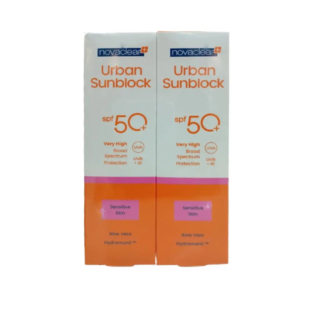 NOVACLEAR Urban Sunblock Sensitive Skin SPF50 40ml 1+1 Promo Pack