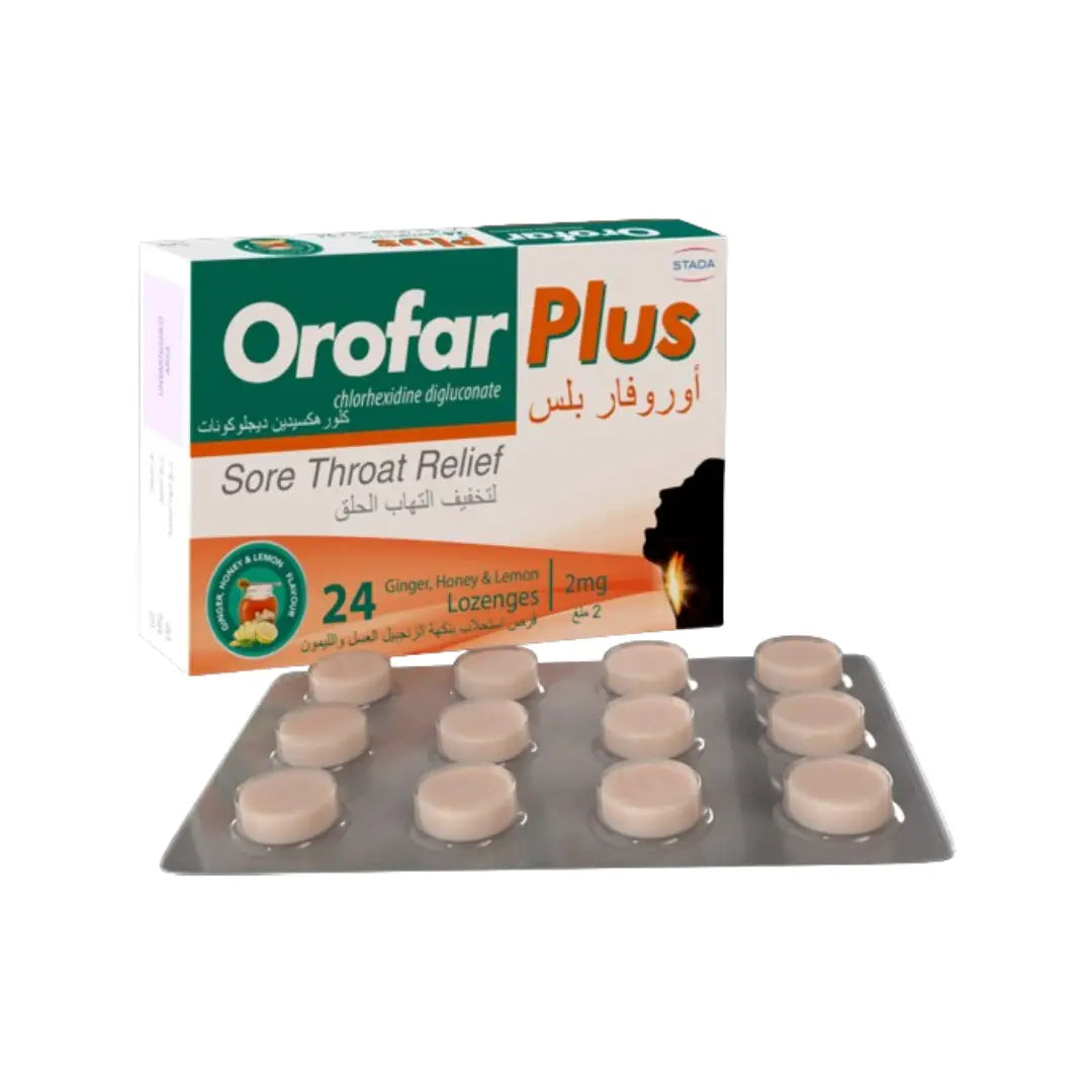 Orofar Plus Ginger Honey-Lemon Lozenges 2mg 24s