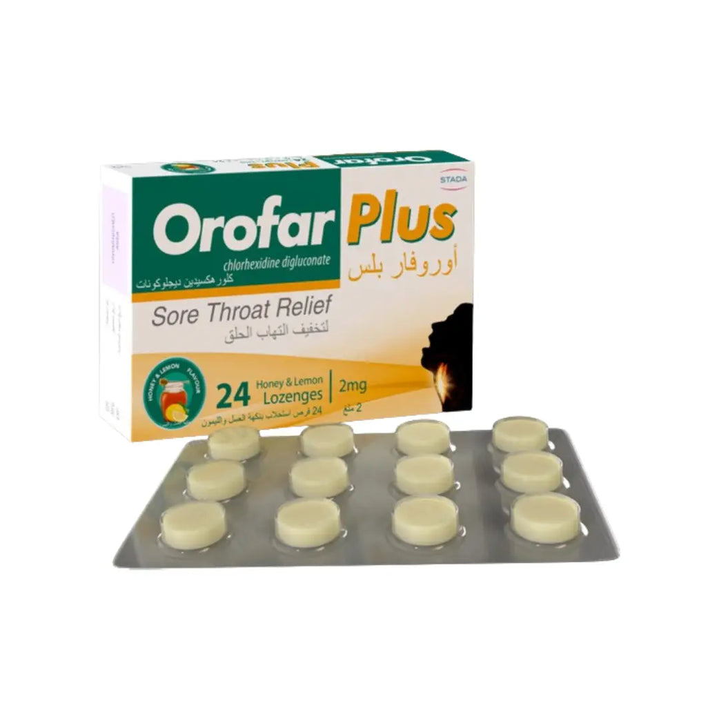 Orofar Plus Honey-Lemon Lozenges 2mg 24s