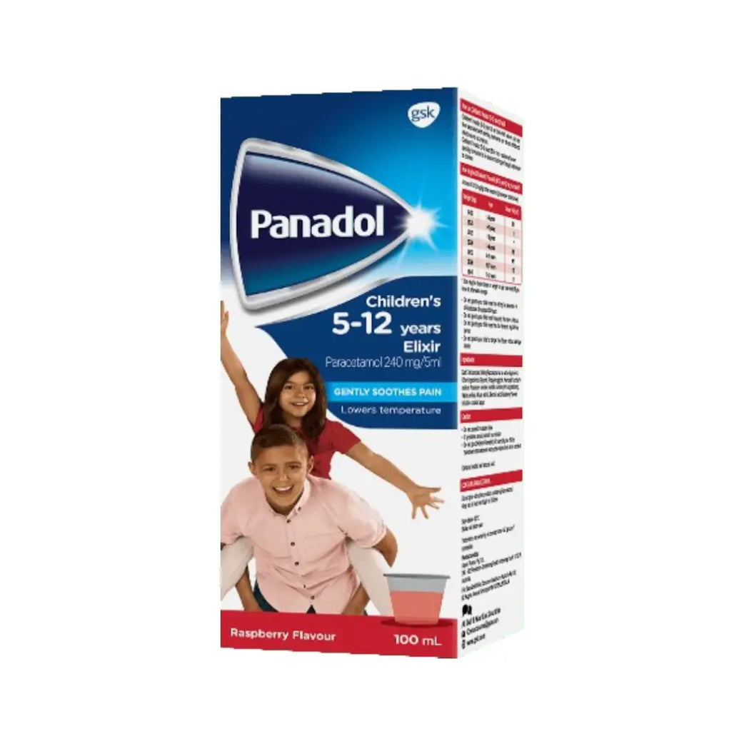 Panadol Elixir 5-12 Years 100ML Raspberry