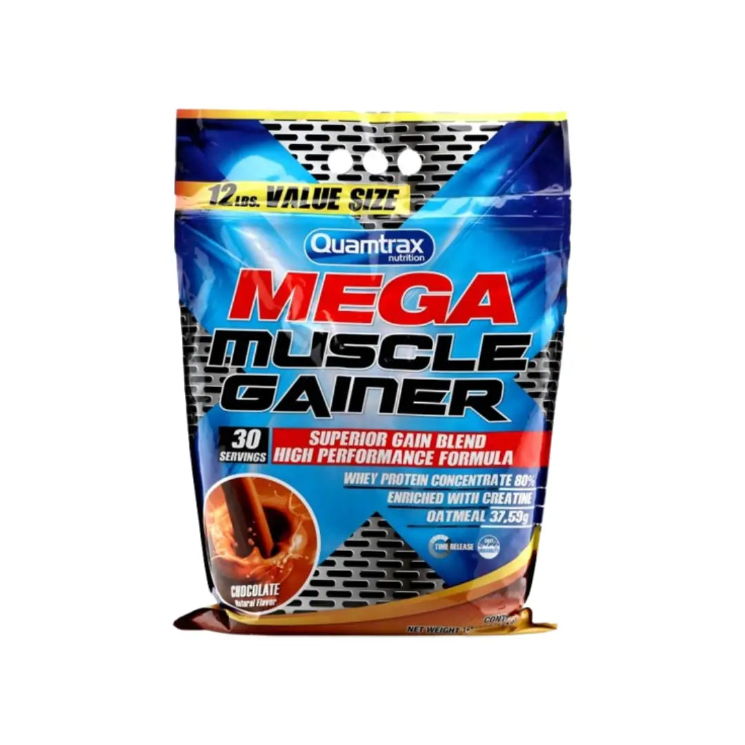 QUAMTRAX MEGA MUSCLE GAINER 12LB CHOCOLATE