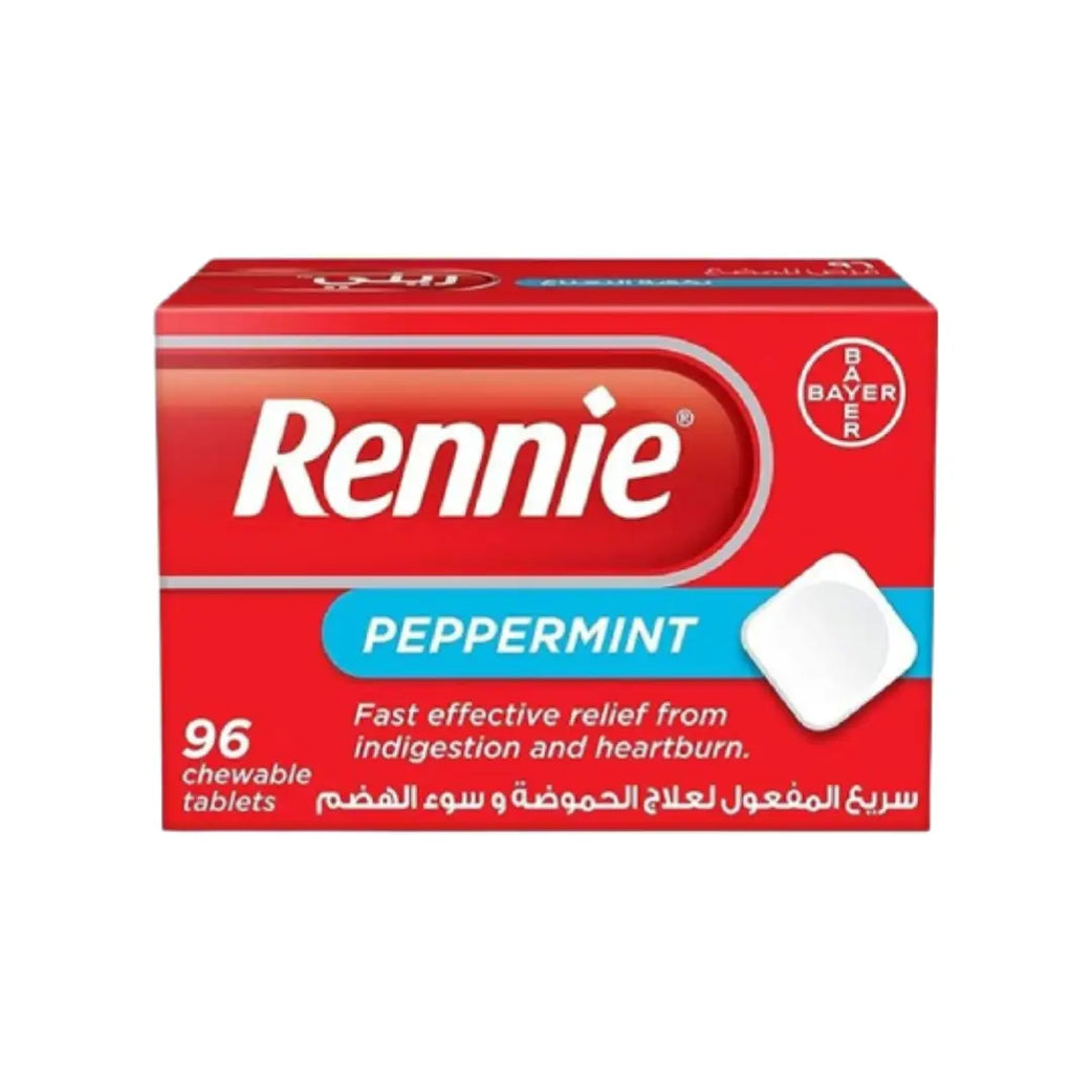 Rennie Peppermint Chewable Antacid 96 tablets