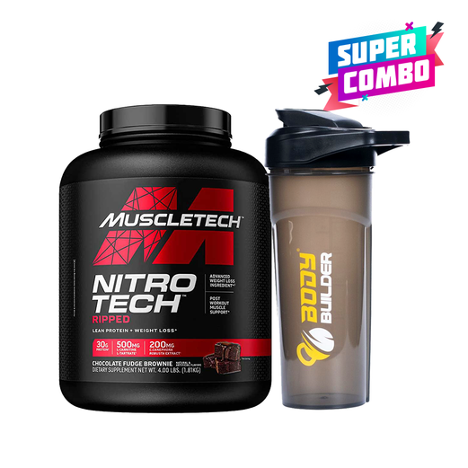 Super Combo MuscleTech NitroTech Ripped 4 lbs + Free Shaker