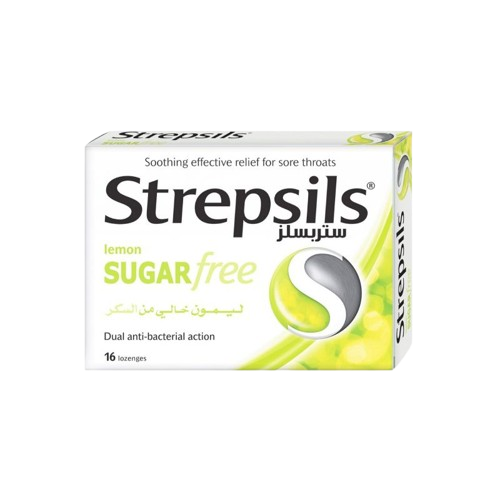 Strepsils Sugar Free Lemon Lozenges 16s