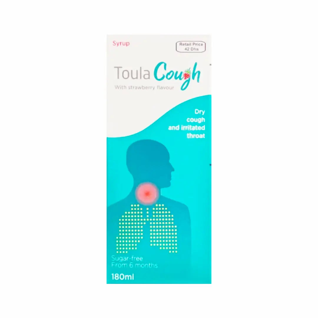 Toula Cough Sugar Free Strawberry Syrup 180ml