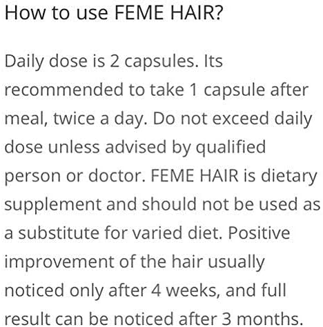 Feme Hair 60 Capsules