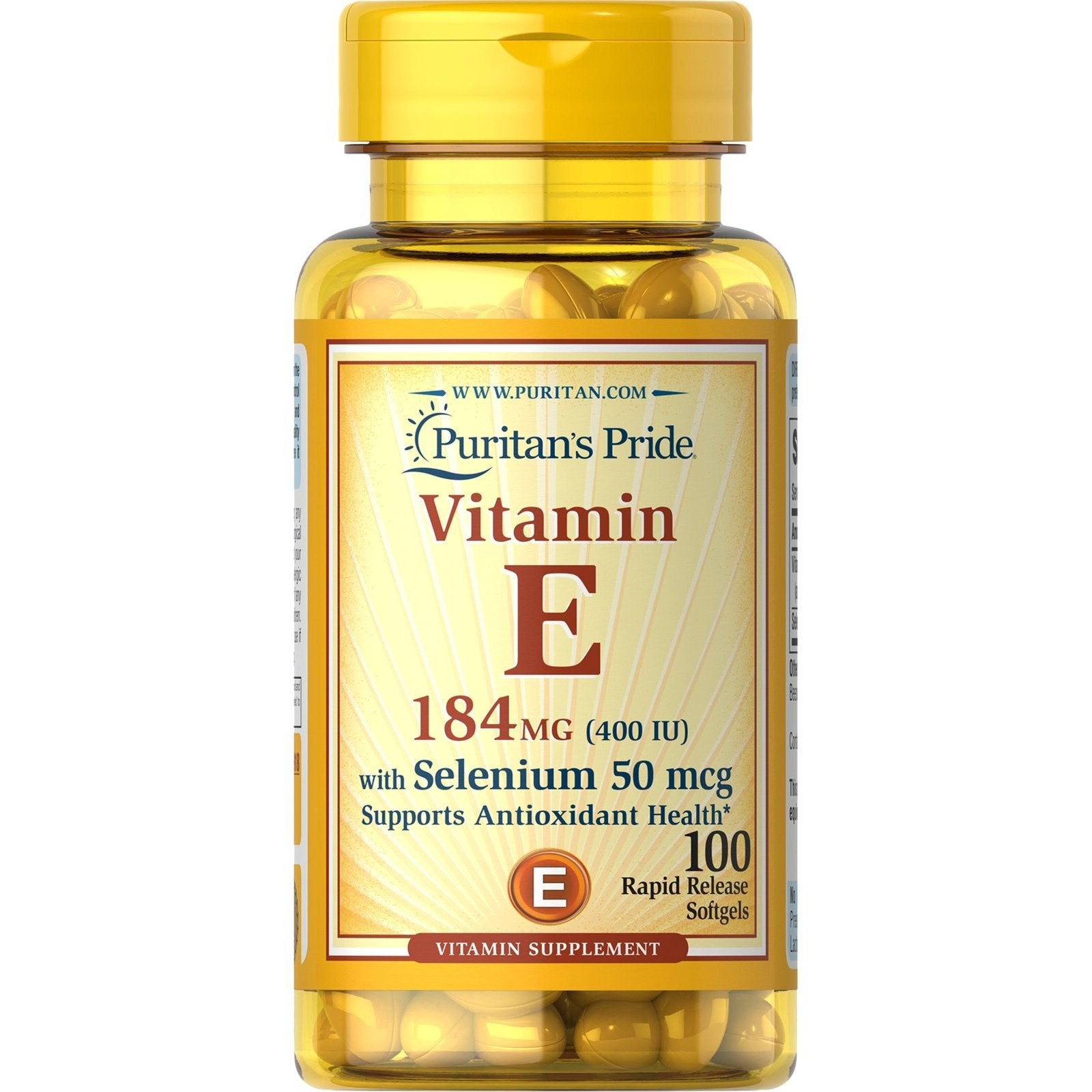 Puritan's Pride Vitamin E-400 IU with Selenium 50 mcg 100s - Med7 Online