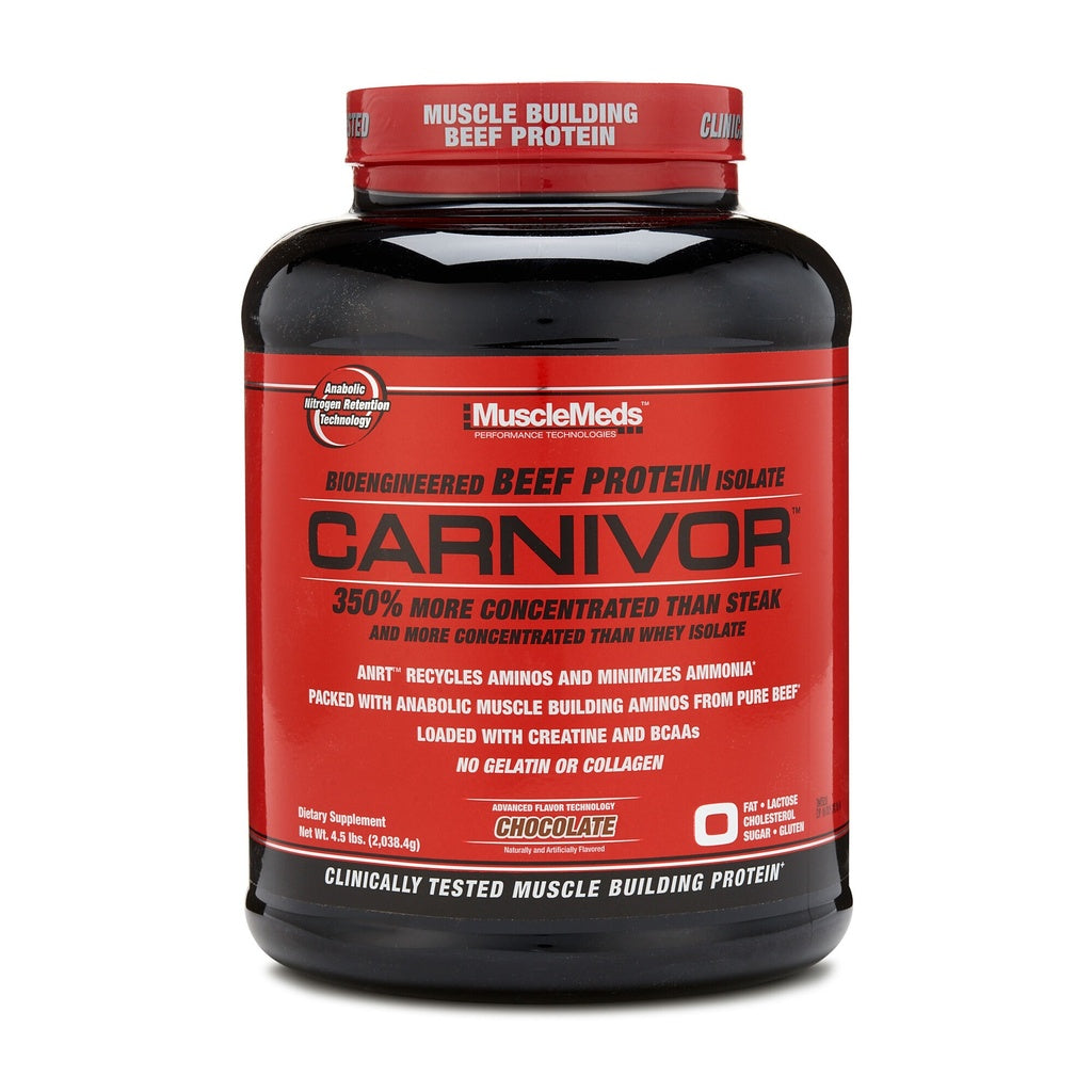 Shop MUSCLE MEDS CARNIVOR PROTEIN CHOCOLATE 4.5LB Online from Med7