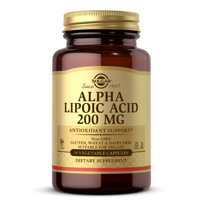 SOLGAR ALPHA LIPOIC ACID 200 MG VEGETABLE CAPSULES 50S - Med7 Online