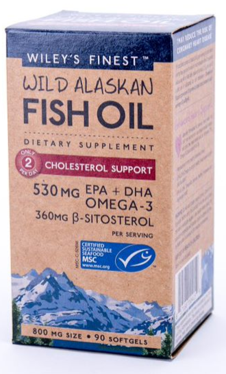 WILEYS FINES CHOLESTEROL SUPPORT FISH OIL SOFTGEL 90s